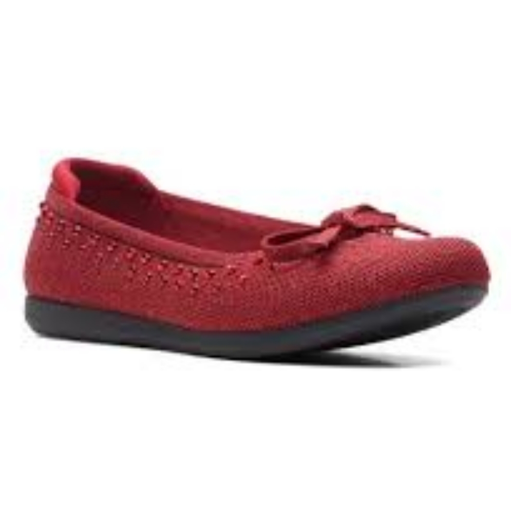 Clarks Red Ballet Flats